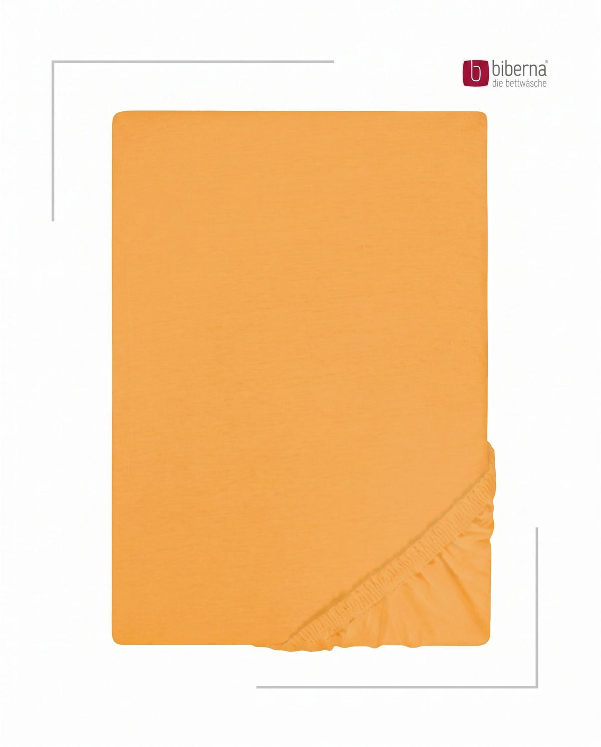 SPANNBETTTUCH Basic Jersey safran, 140x200 cm - 160x200 cm - Gelb, Textil (160/200cm) - biberna