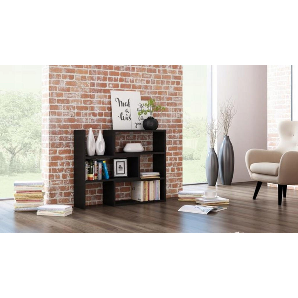 Thumbnail - Matkam Möbel Bücherregal, Schwarz, Holzwerkstoff, 80x110x28 cm, Wohnzimmer, ,