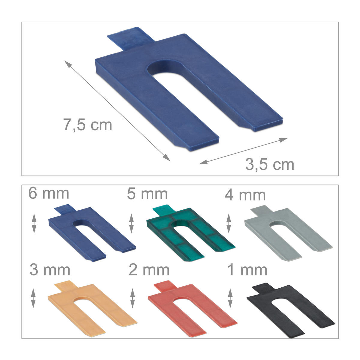 ROZPĚRKA - různobarevná, plast (3.5/0.6/7.5cm) - Relaxdays