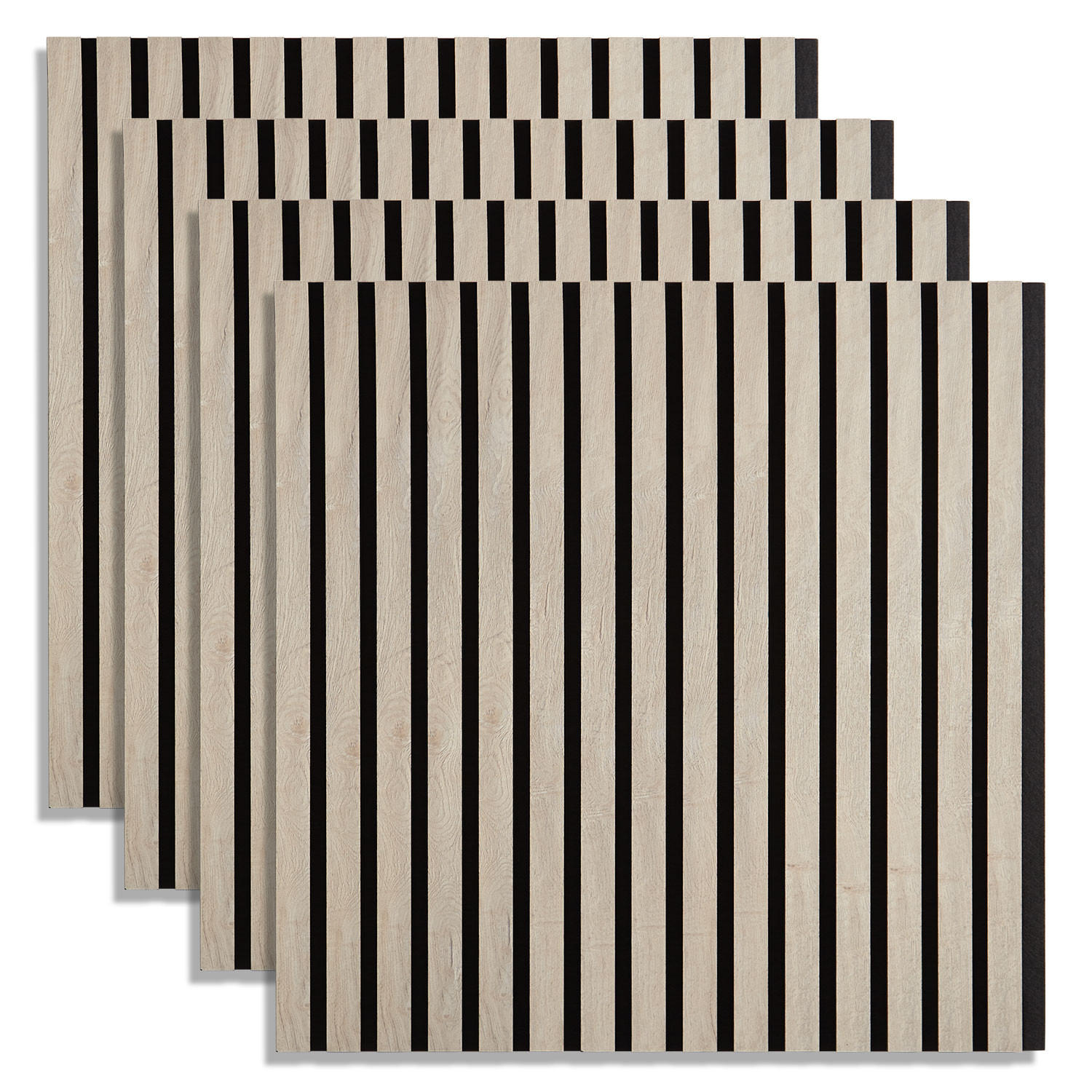 AKUSTIKPANEEL 60/60 cm 4 Stück Grau - Grau, Holz (60/60/2cm) - Homestyle4u