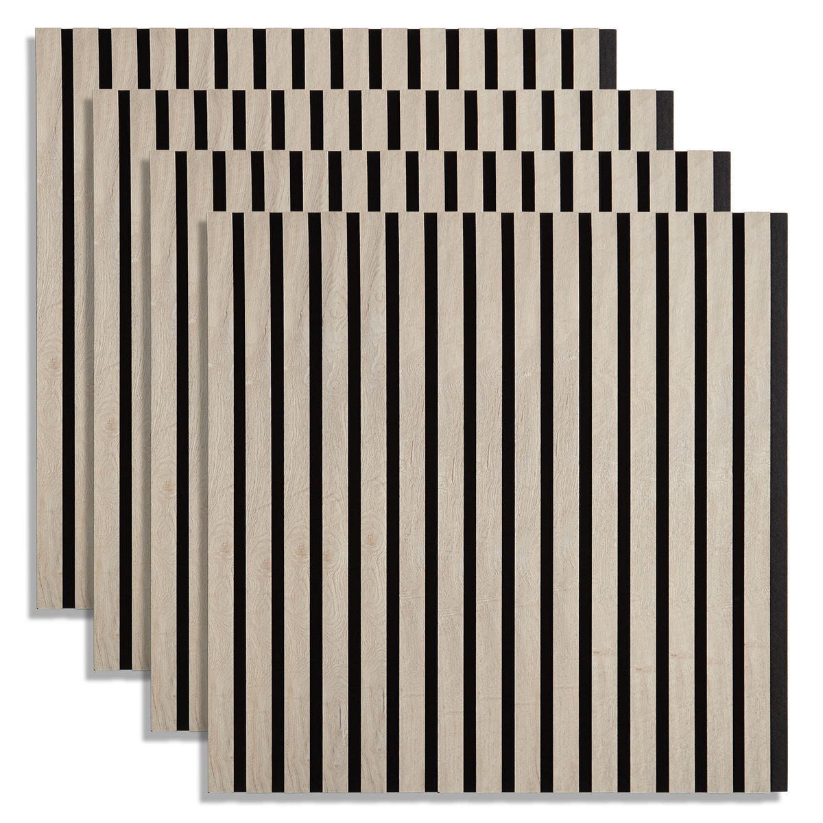 AKUSTIKPANEEL 60/60 cm 4 Stück Grau - Grau, Holz (60/60/2cm) - Homestyle4u