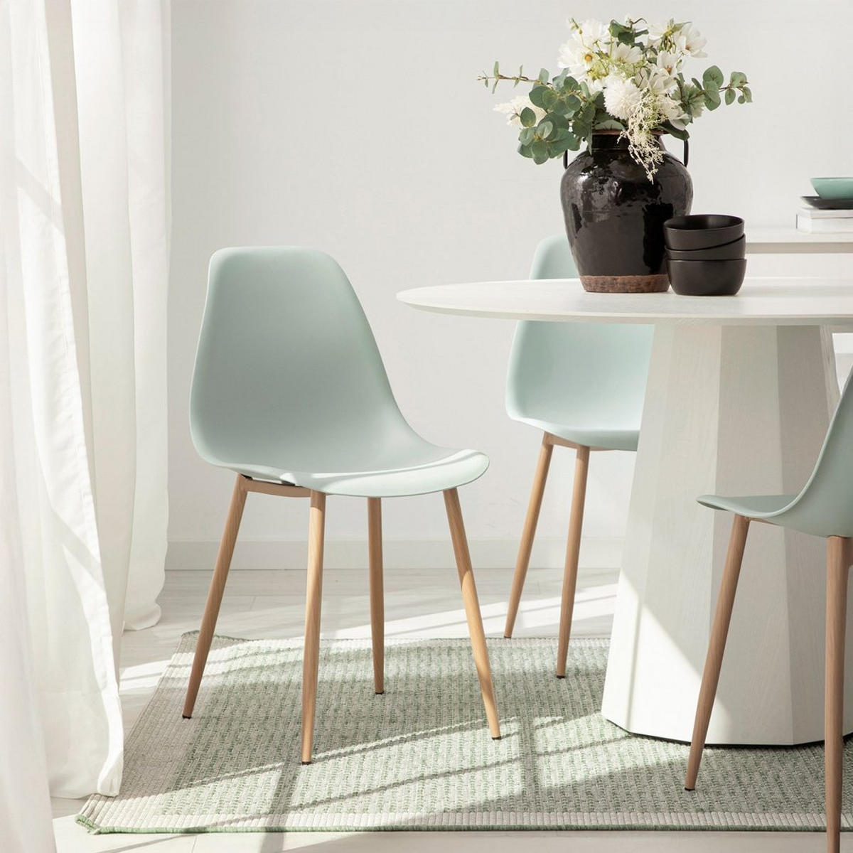 GARTENSTUHL Nina Grün 45 cm x 80 cm 6er-Set - Grün, Kunststoff (45/80/53cm) - Klast Home