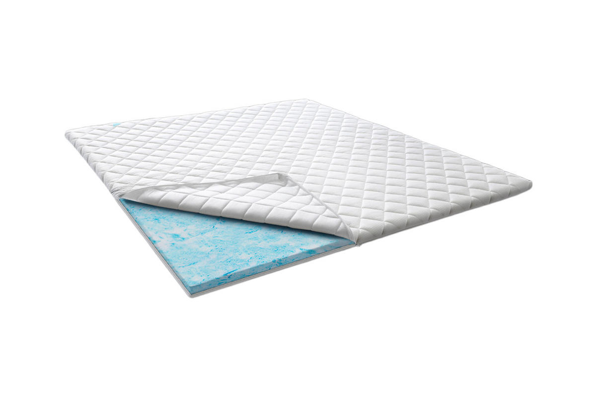 TOPPER SENCE-ICE GEL SCHAUM SOLO Weiß - Weiß, Textil (180/200cm) - KAWOLA