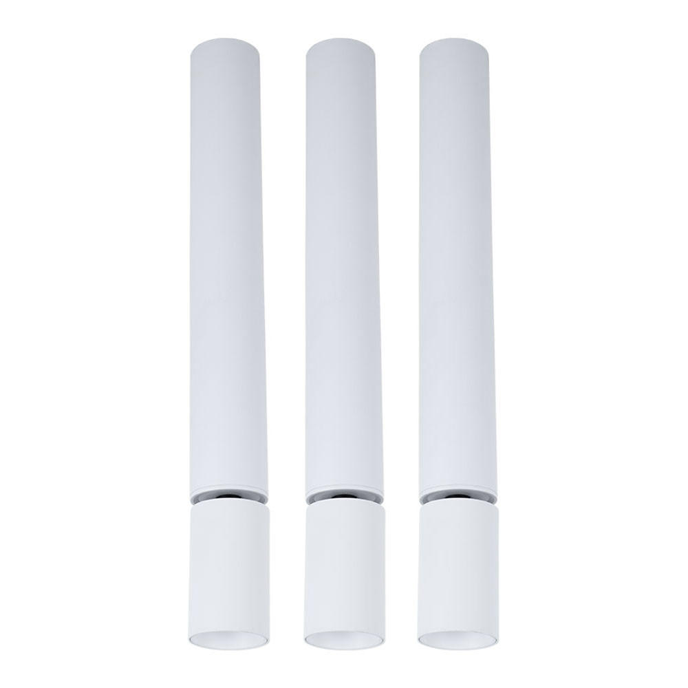 LED DECKENLEUCHTE Aluminium Weiß beweglicher Spot 3er Set - Weiß, Metall (4.5/4.5/38cm) - Globo Lighting