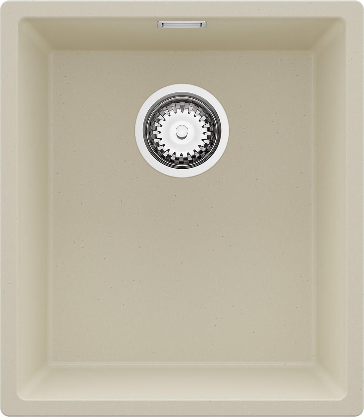 UNTERBAUSPÜLE GRANIT London, 2-er set Beige 41/47 cm 1 Becken + Ablauf-Set ab 45er Unterschrank - Chromfarben/Beige, Kunststoff (41/20/47cm) - Primagran