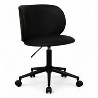 DREHSTUHL höhenverstellbar in Kunstleder Schwarz - Schwarz, Textil/Metall (57/71/56cm) - Furnhouse