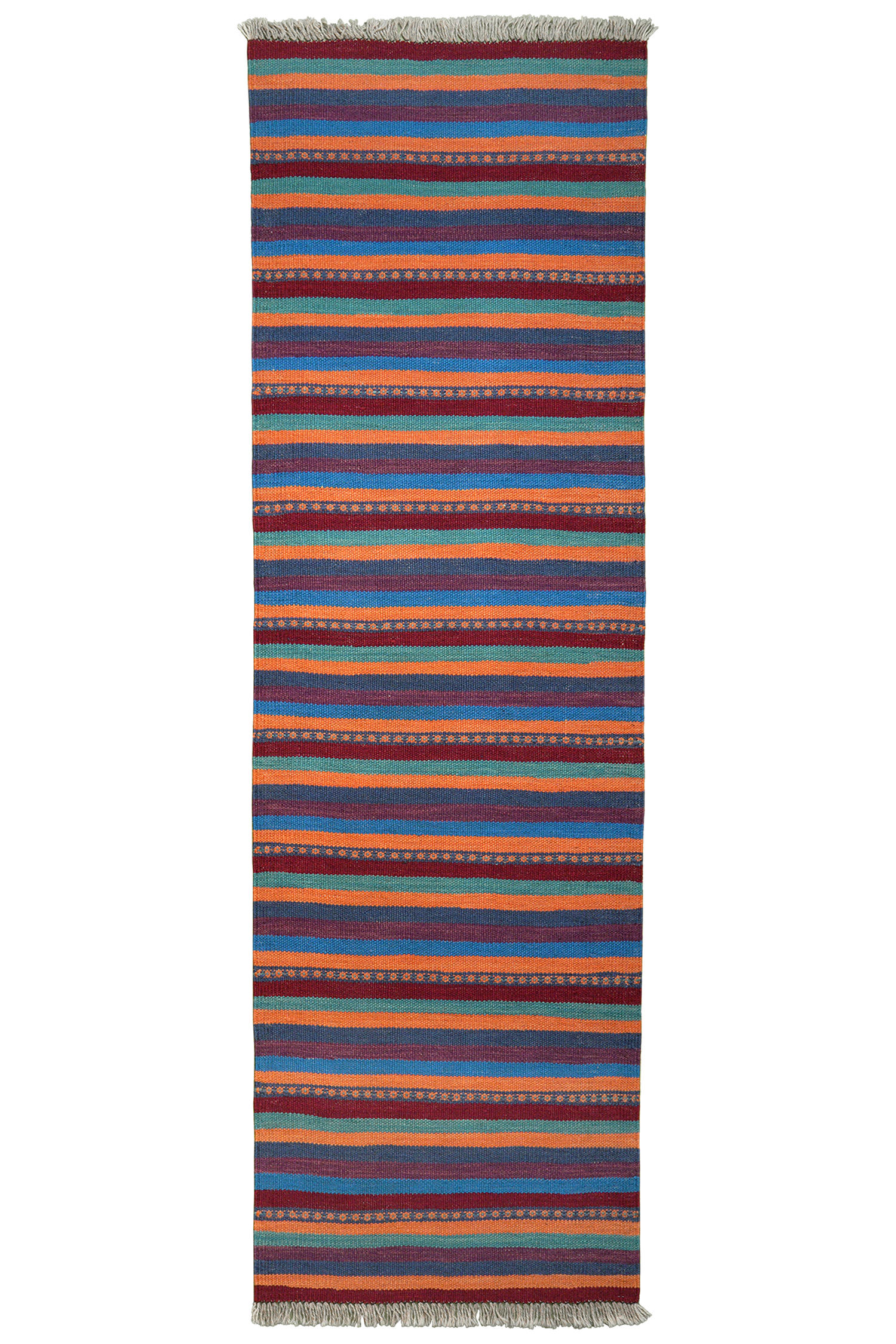 HANDWEBTEPPICH Kelim Gashgai Mehrfarbig 197/60 cm Schurwolle - Multicolor, Textil (60/197cm) - Looma