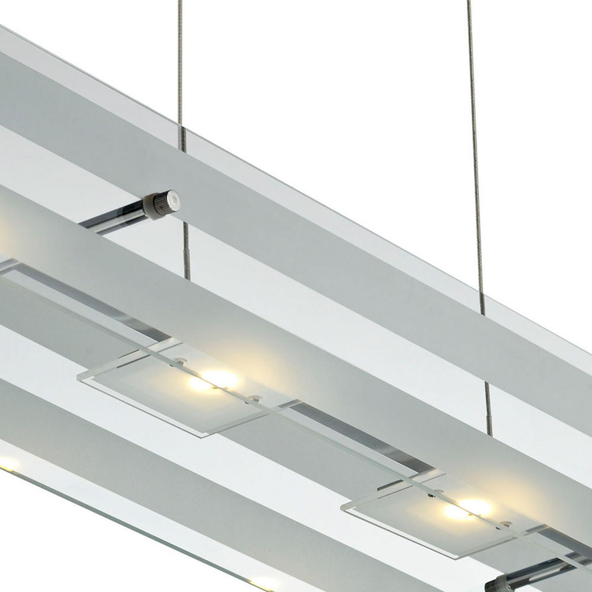 LED HÄNGELEUCHTE CORA Silber Glas - Silberfarben, Glas (87/16/120cm) - Esto