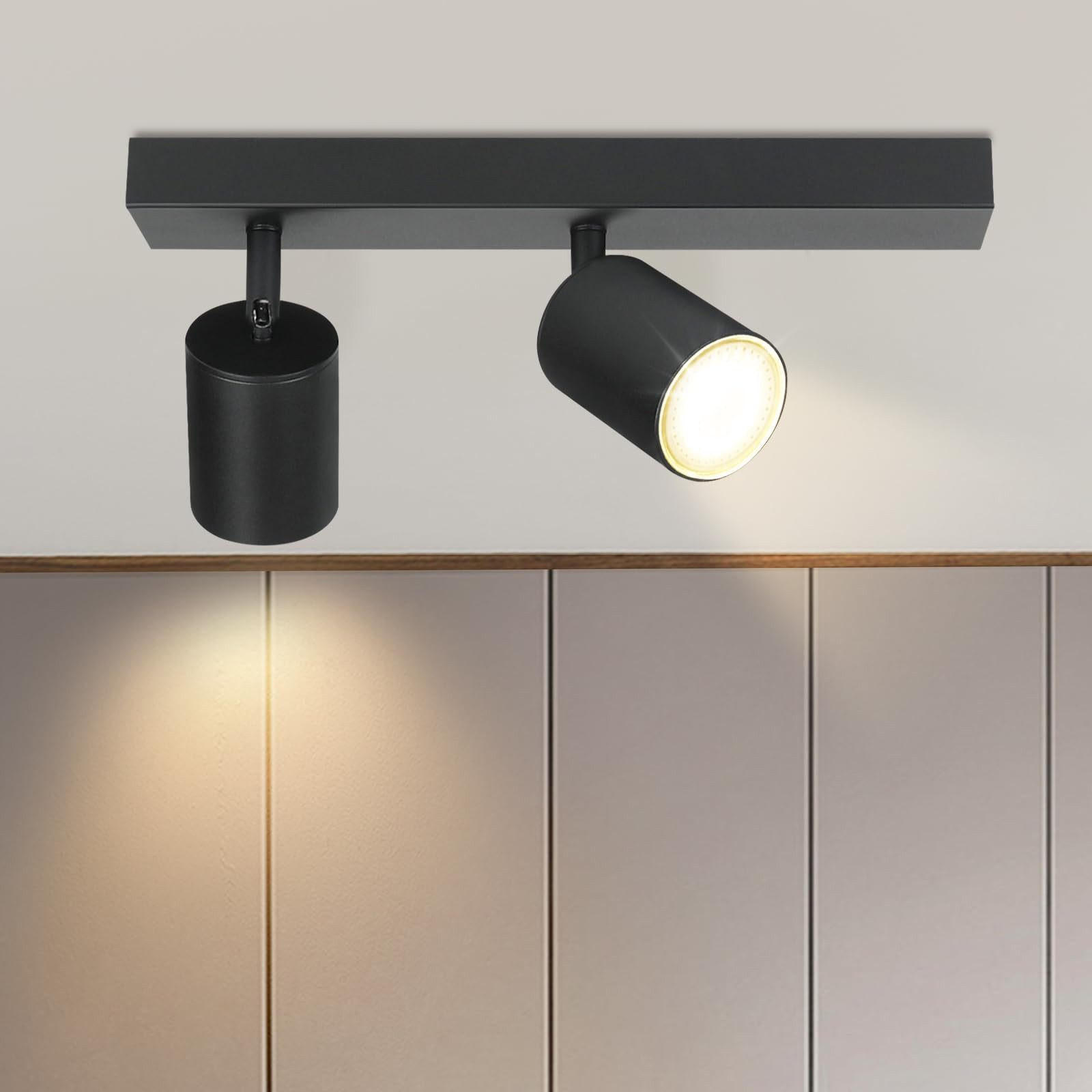 STRAHLER Bergisch 2-flammig 30/5/14.4 cm - Schwarz, Metall (30/5/14.4cm) - Nettlife