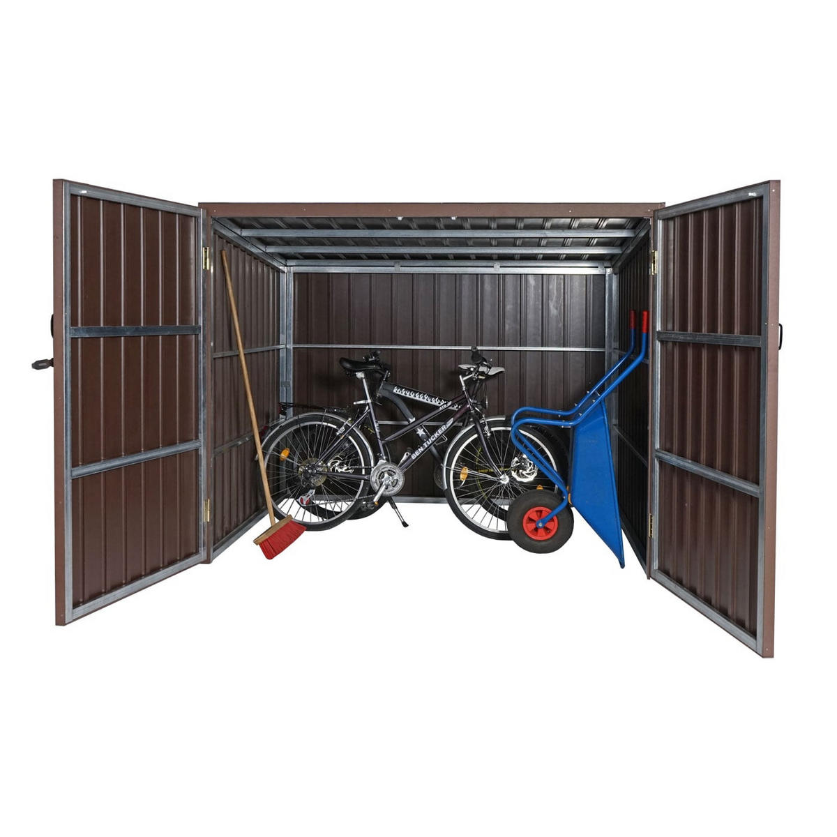FAHRRADGARAGE 4ER Braun - Braun, Holz (213/172/160cm) - MCW