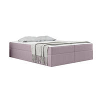 BOXBETT Mit Bettkasten Und Matratze Topper Ruben Rosa 160x200 cm H3-Bonell - Rosa, Holz/Textil (160/200cm) - Kaiser Möbel