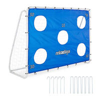 FUSSBALLTOR - Multicolor, Textil/Metall (235/85cm) - Relaxdays