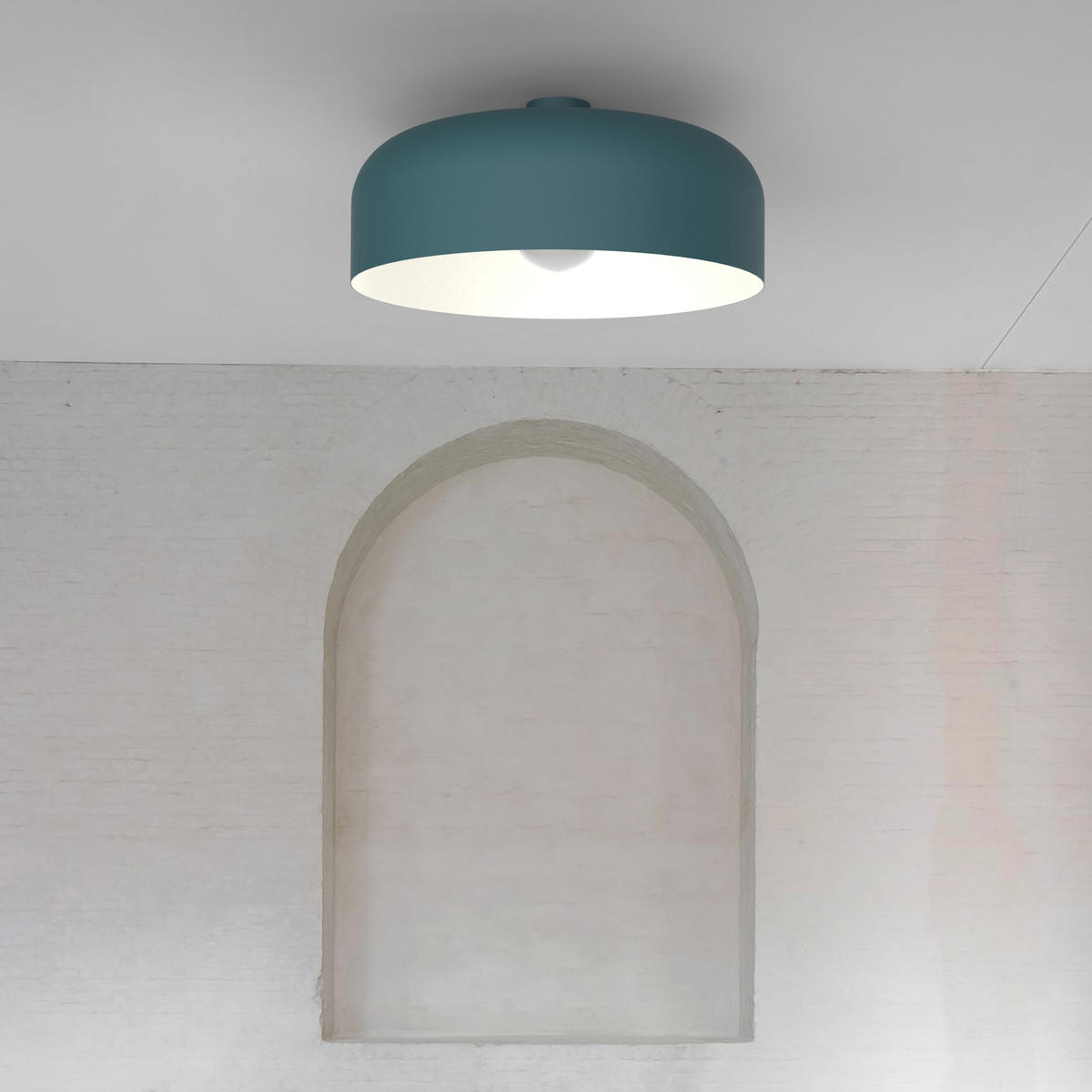 DECKENLEUCHTE Tuzzi - Blau, Metall (50/50/14cm) - Lumicom