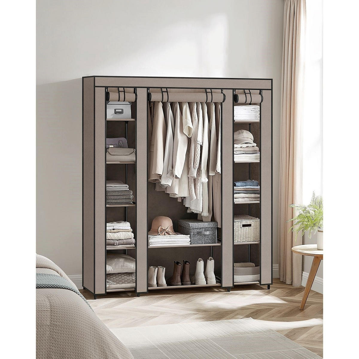 KLEIDERSCHRANK MALABO - Taupe, Kunststoff (45cm) - Hansiro