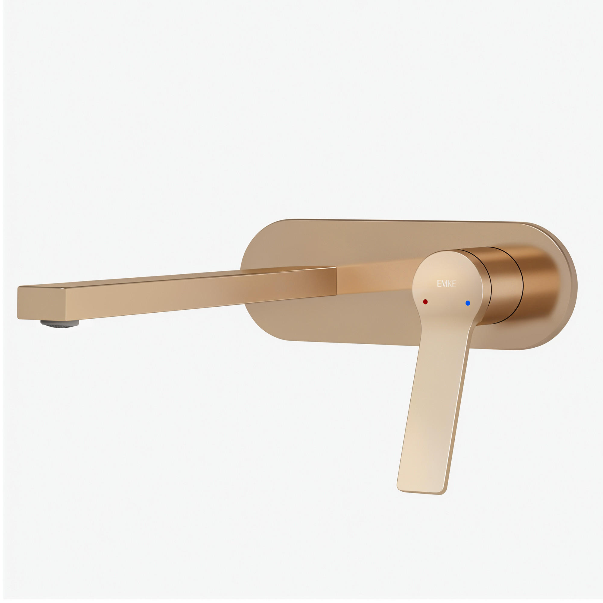 WASCHTISCHARMATUR mit Luftsprudler Messing Rosengold - Roségold, Metall (21/7/28.8cm) - EMKE