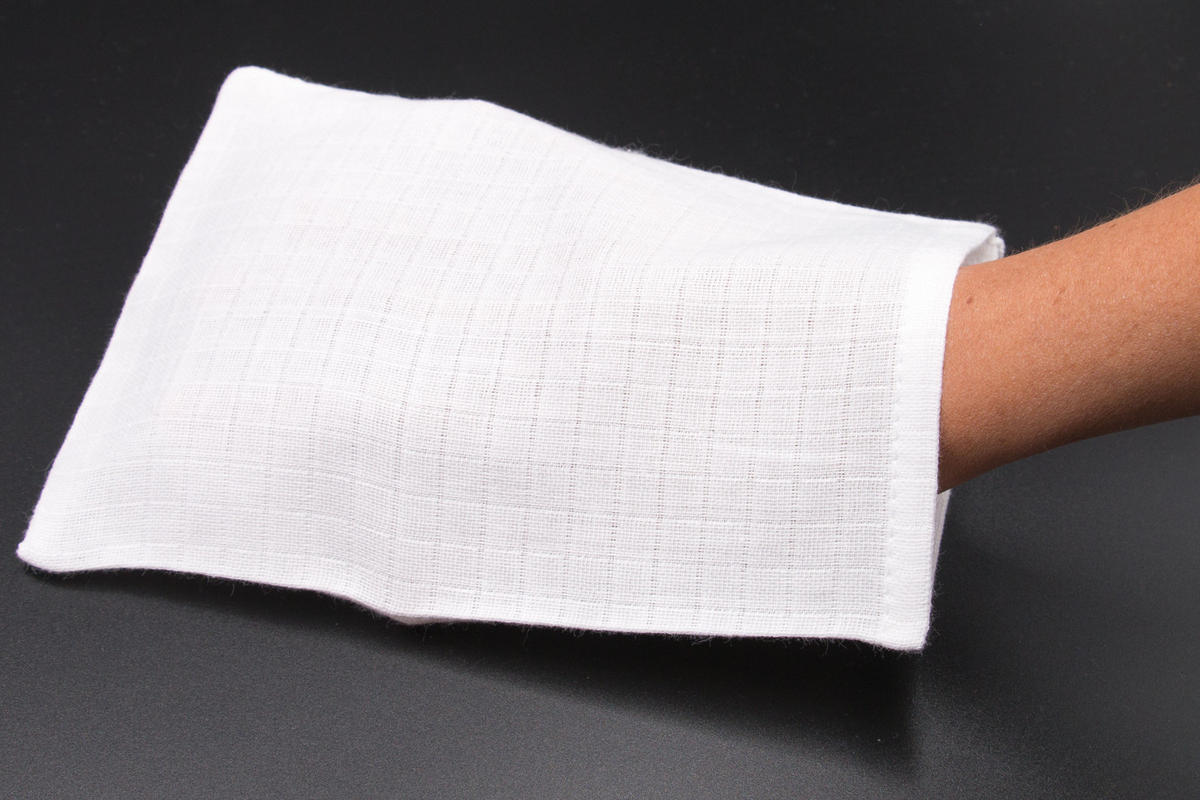 WASCHHANDSCHUH, 10er-Set, 17x22 cm, 100% Baumwolle, Weiß - Weiß, Textil (17/22cm) - Zollner