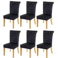 ESSZIMMERSTUHL Schwarz, Gold 6er-Set - Goldfarben/Schwarz, Textil (51/100/64cm) - MCW