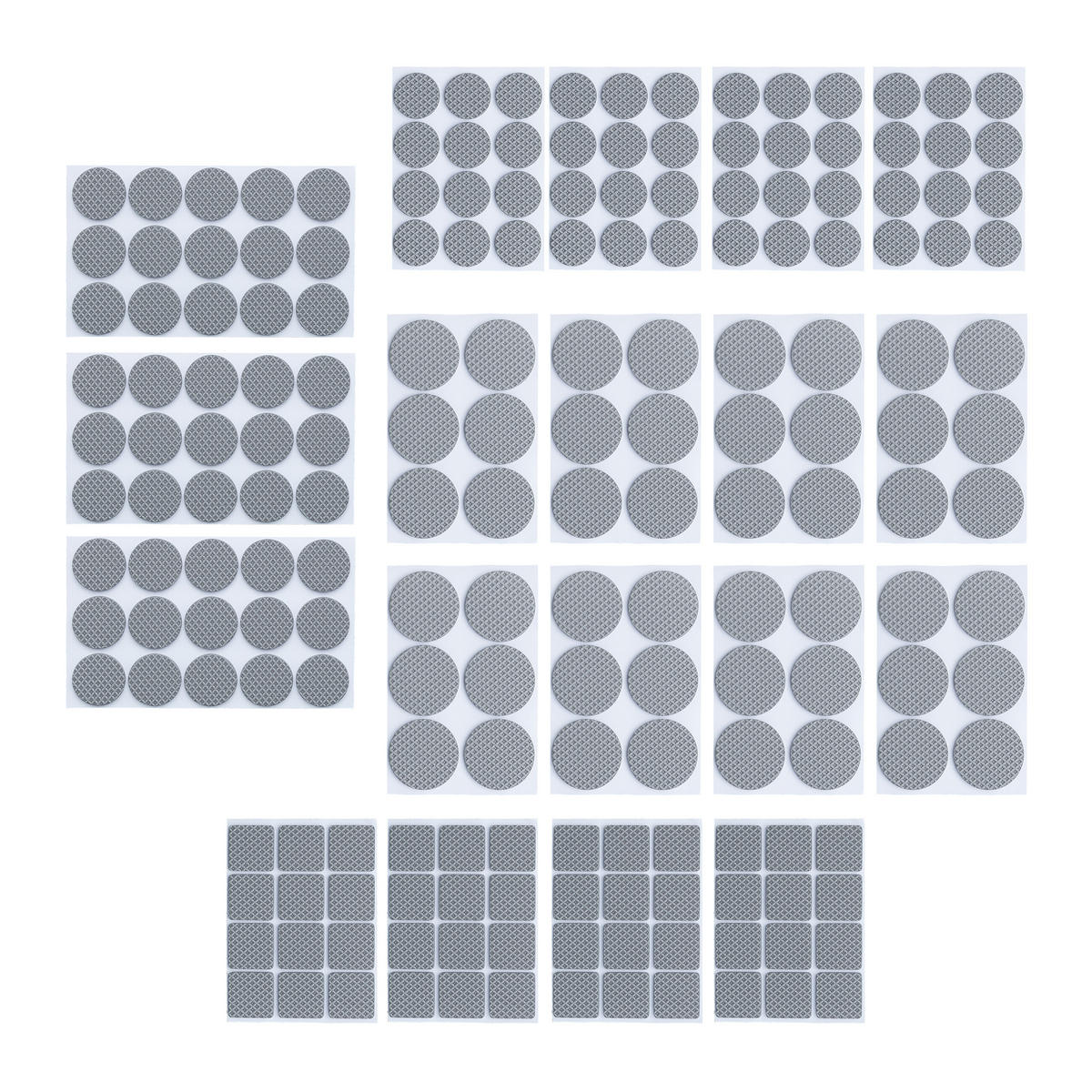 ANTIRUTSCH Pads - Grau, Textil (4/0.4cm) - Relaxdays