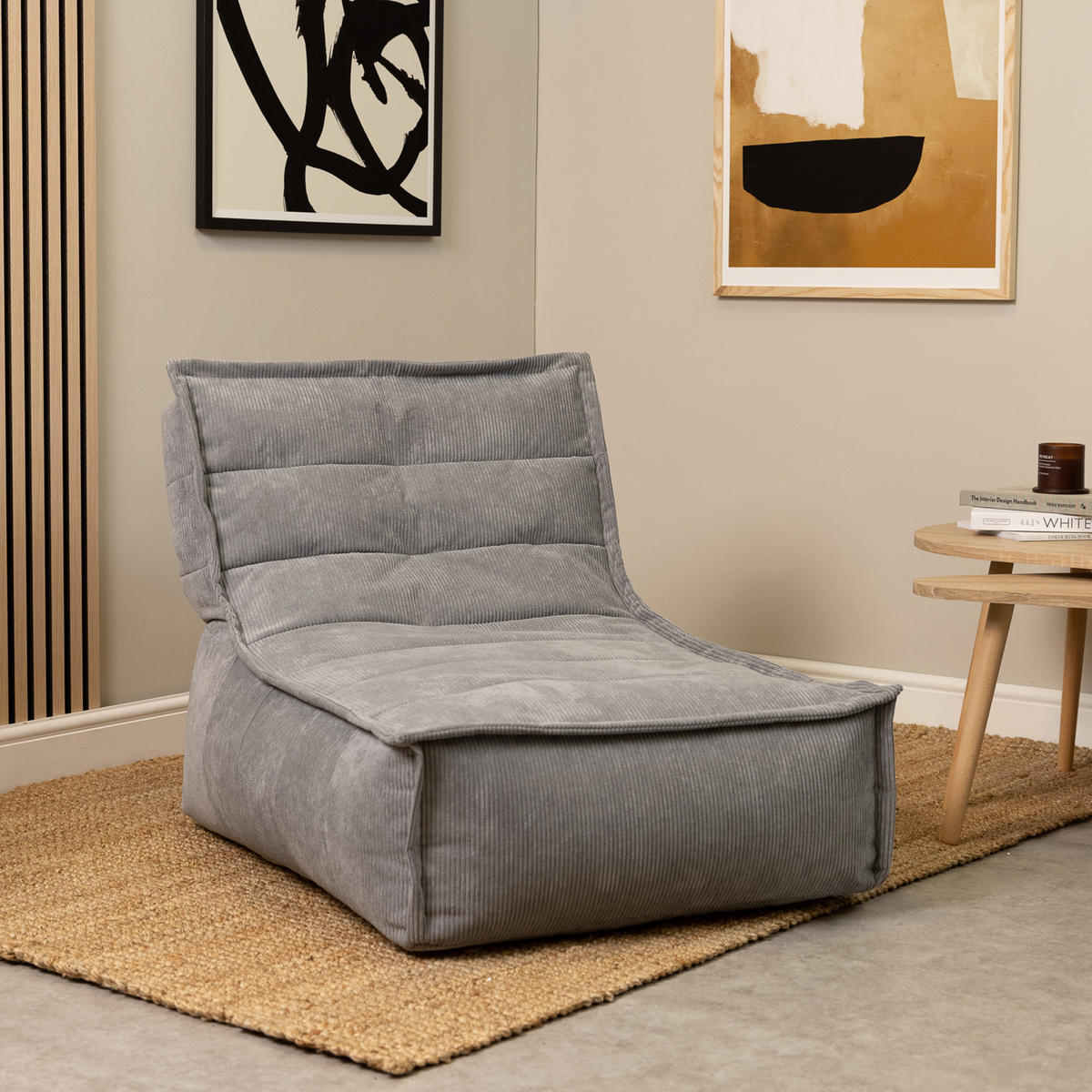 SITZSACK Lounger Dolce, Cord - Anthrazit/Grau, Kunststoff (76/72/90cm) - icon