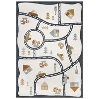 DĚTSKÝ Koberec Alora Bienes Mazovia 120x170cm Krémový Modrý Ulice Krátký Vlas - různobarevná, textil (120/170cm) - Mazovia