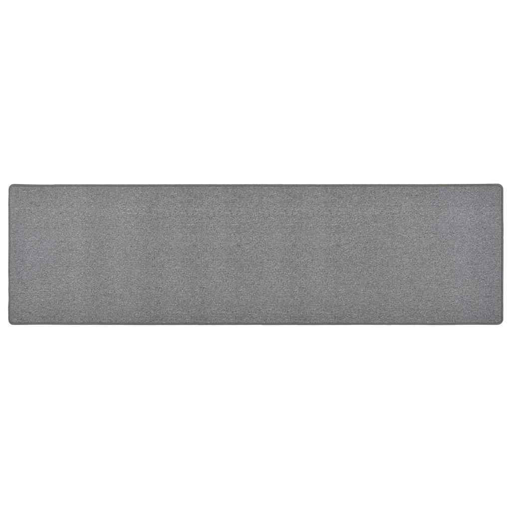 vidaXL Teppichläufer Grau 200x50 cm