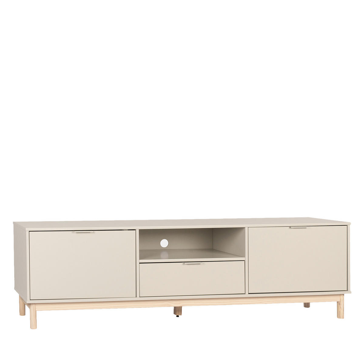 TV-ELEMENT Elian Grau 180 cm x 53 cm - Grau, Holzwerkstoff (180/53/39cm)