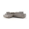 ECKSOFA EMILY mit Schlaffunktion Monolith 84 Links - Grau, Textil (275/200cm) - Bedante