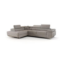 ECKSOFA EMILY mit Schlaffunktion Monolith 84 Links - Grau, Textil (275/200cm) - Bedante
