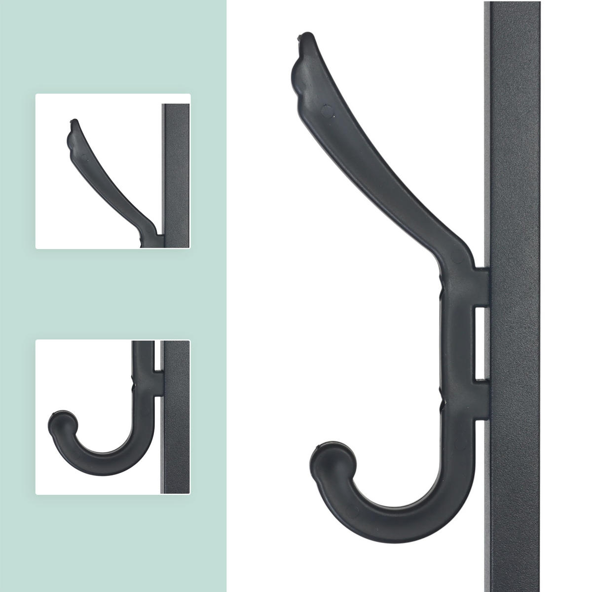 GARDEROBENSTÄNDER - Multicolor, Holzwerkstoff/Metall (43/180/43cm) - Relaxdays