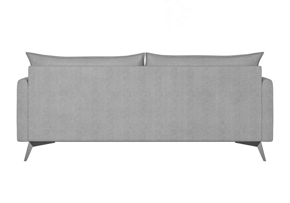 3-SITZER-SOFA Pulse Silber Luxusmicrofaser - Silberfarben/Schwarz, Holz/Textil (199/86/91cm) - S-Style Möbel