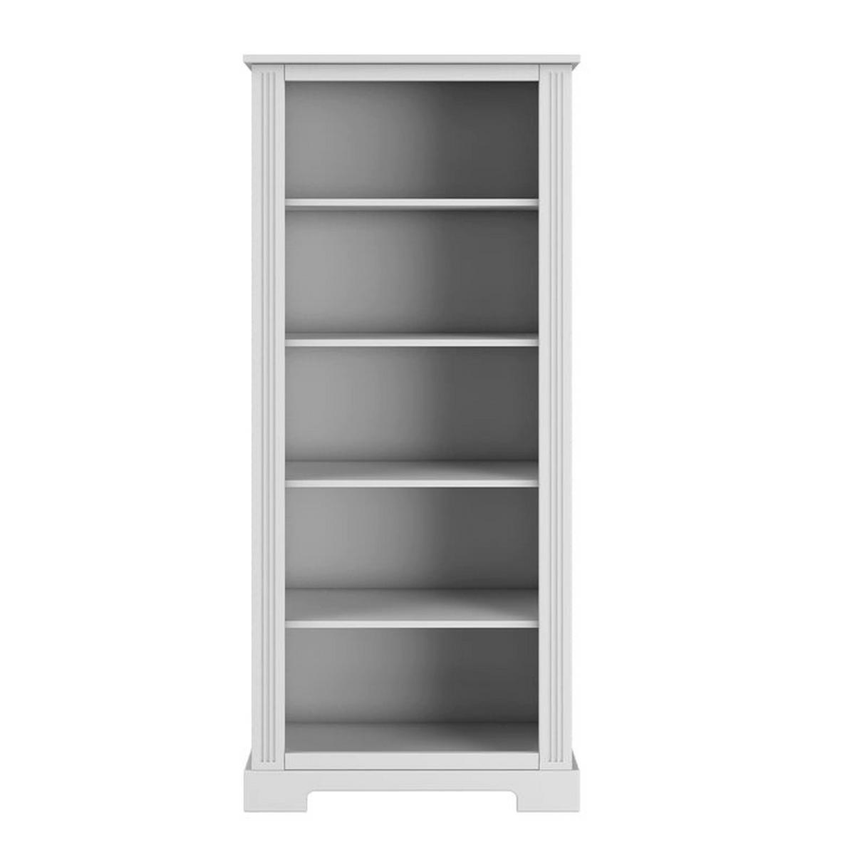KNJIŽNI REGAL Bela - bela, leseni material (80/180/44cm) - Petits-meubles