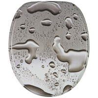 WC-SITZ Dewdrop - Grau, Holzwerkstoff (38/6/47cm) - Sanilo