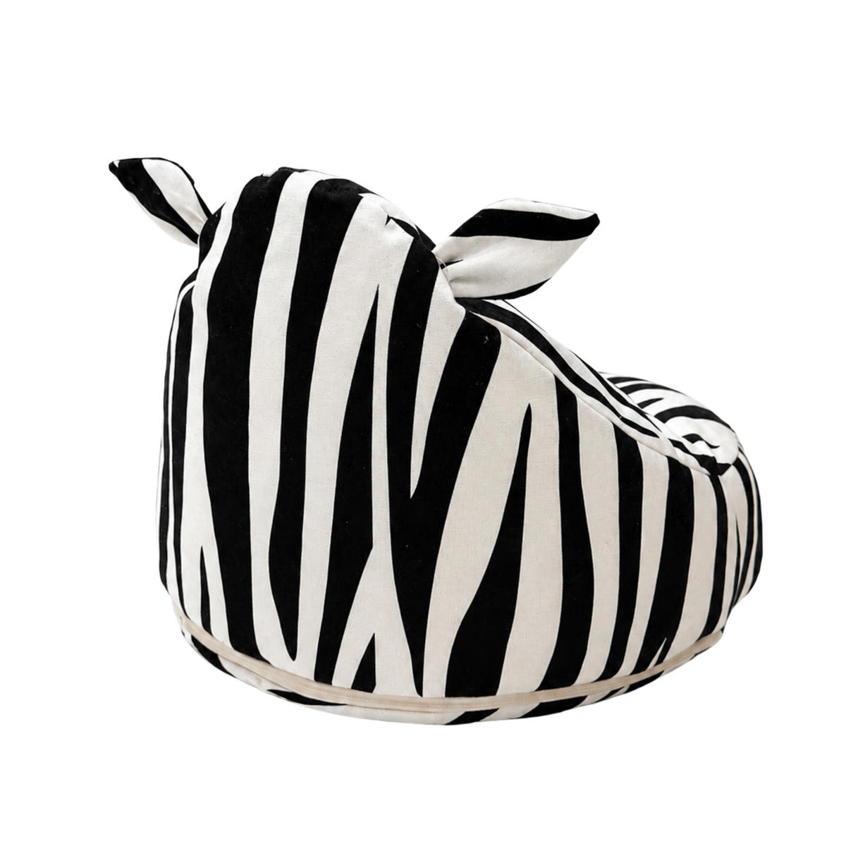 KINDER-SITZSACK Zebra – weicher Beanbag-Sessel fürs Kinderzimmer - Weiß, Textil (58/50/67cm) - Bees & Blooms
