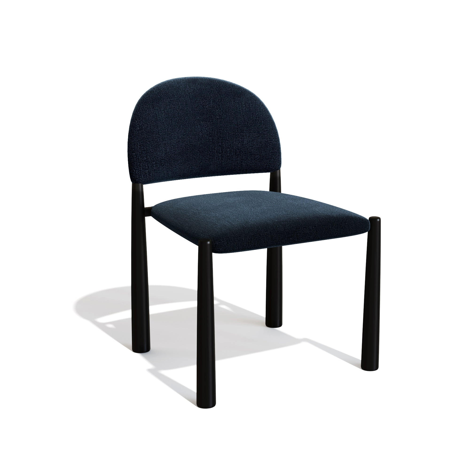 STUHL 2er-Set Texturierter Samt Dunkelblau 53cm - Dunkelblau, Textil (53/12.4/56.11cm) - Sia Home