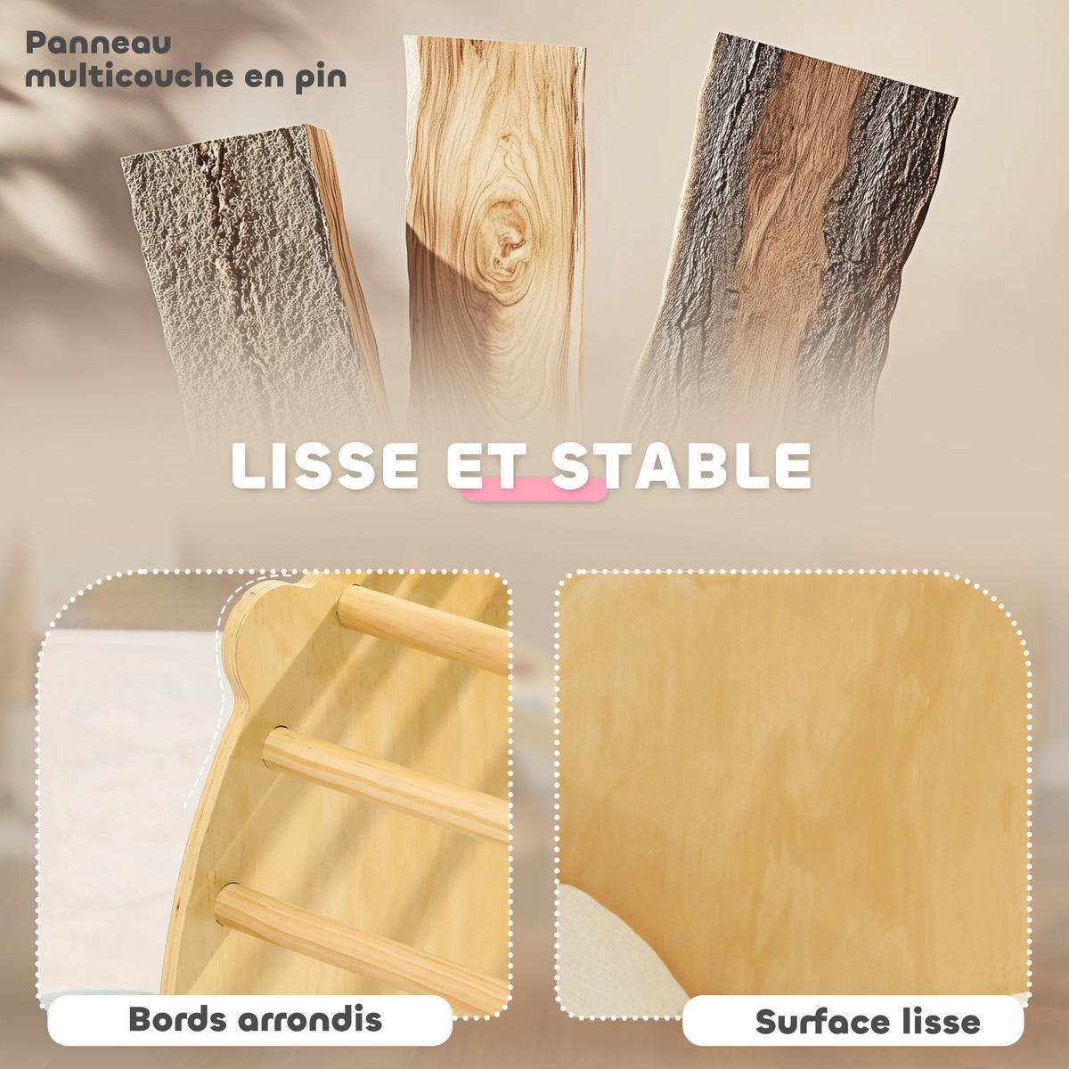 KLETTERBOGEN DE-18387 Naturholz - Naturfarben, Holzwerkstoff (52/90cm) - ComfortXL