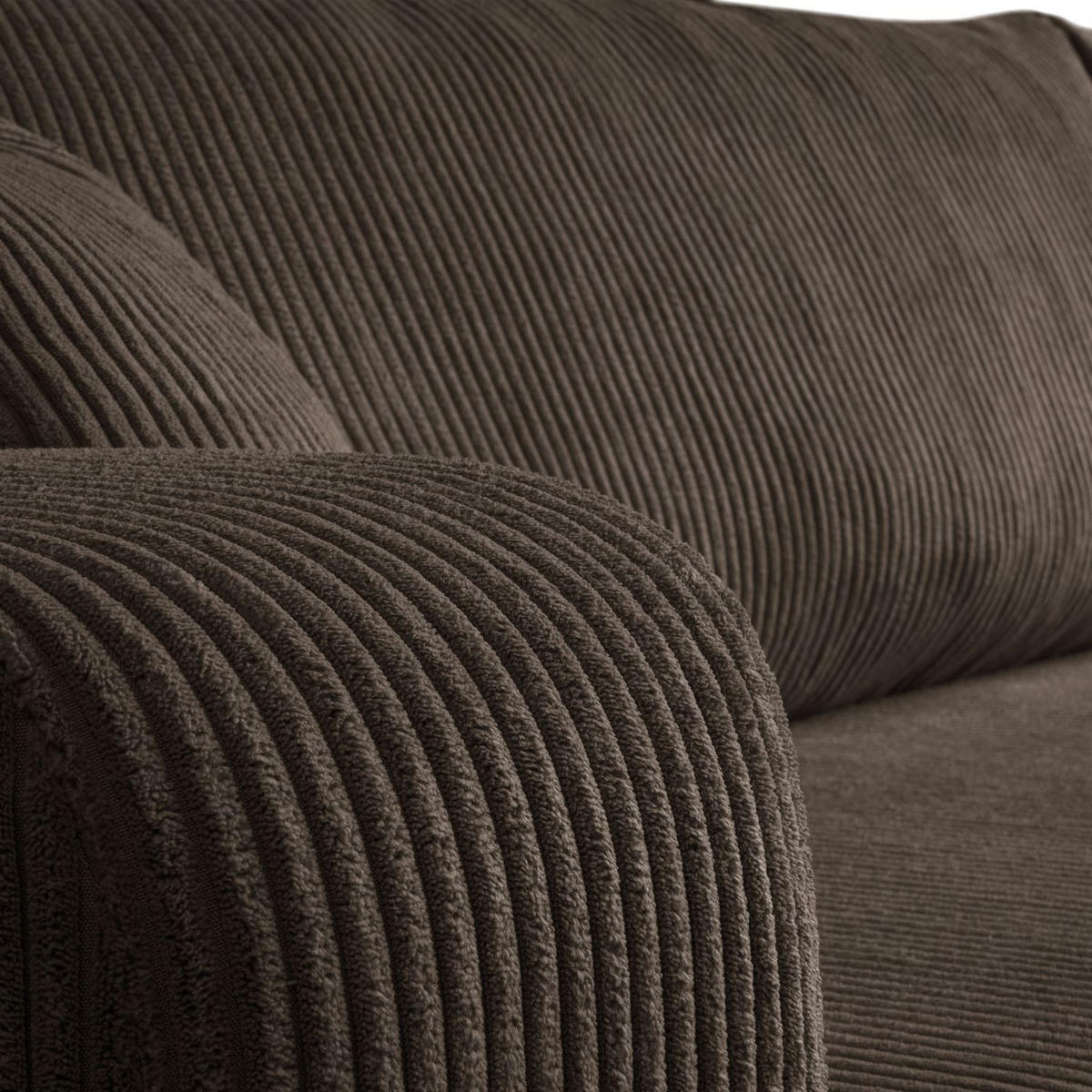 Ecksofa PRESTIGE L, Poso 06 - Braun, Textil (247/143cm) - Lookway