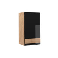 HÄNGESCHRANK Fame-Line Schwarz Eiche hochglanz 40 cm - Honigeiche/Schwarz Hochglanz, Holzwerkstoff (40/72/34.1cm) - Vicco