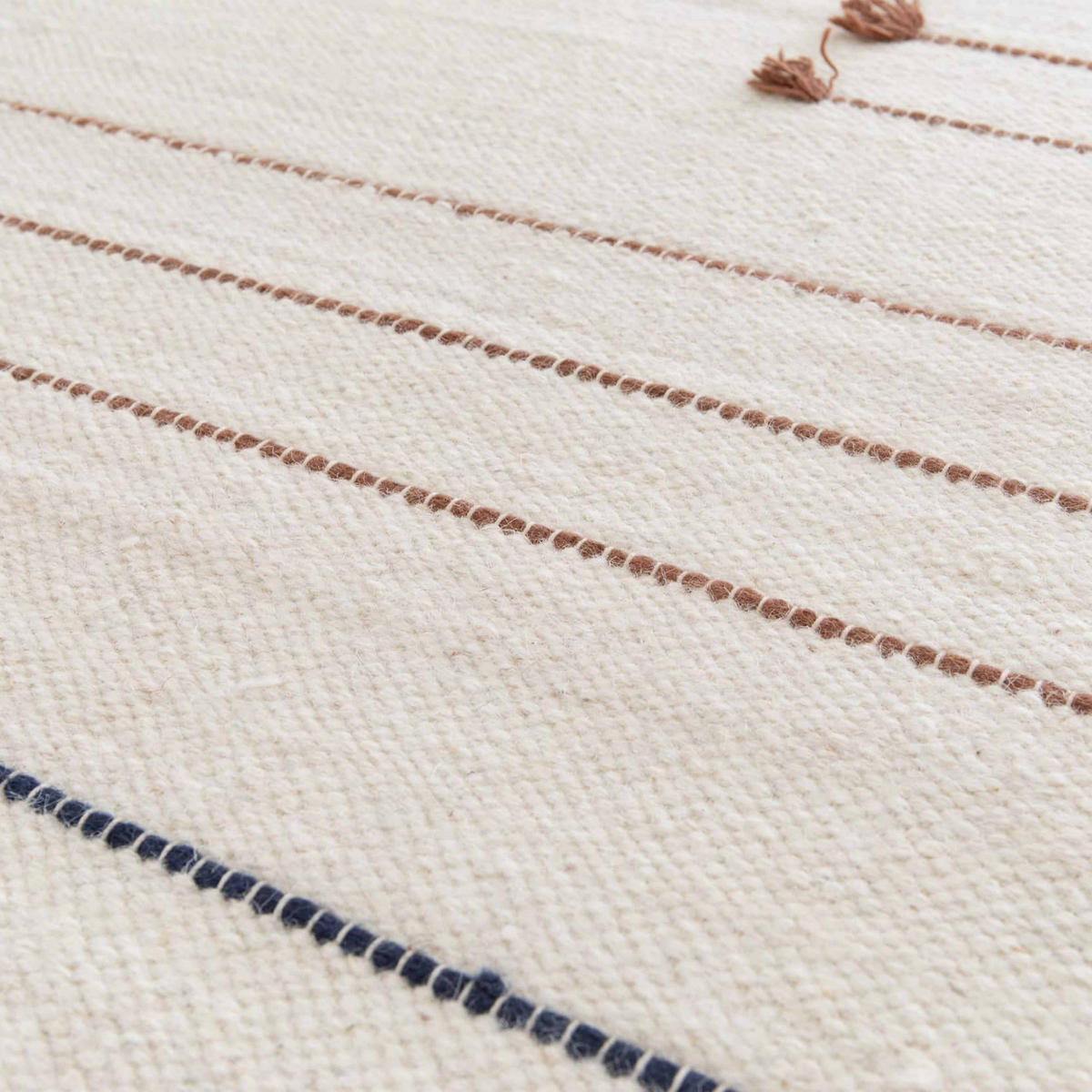 TEPPICH, 120 x 170 cm, Cremefarbe - Creme, Textil (170/120cm) - Oviala