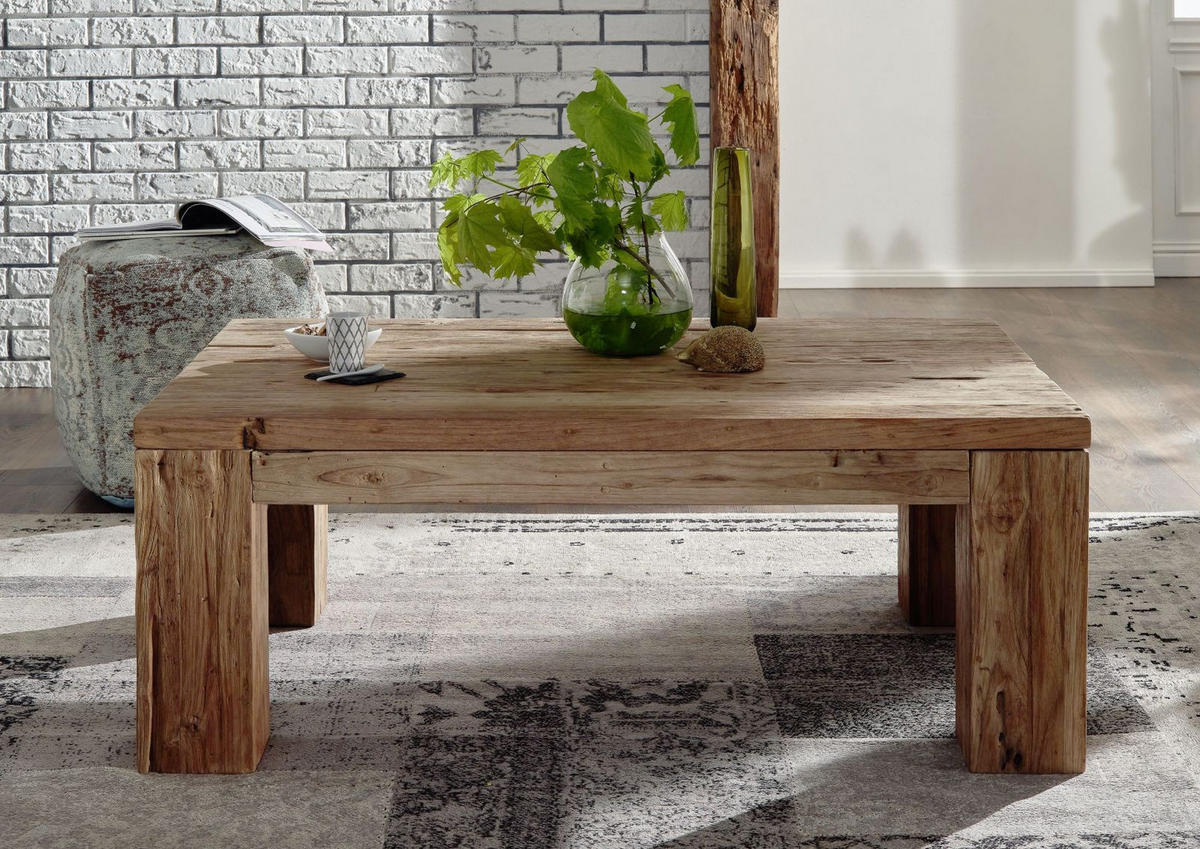 COUCHTISCH Teak 120x80x45 BASSANO #105 - Naturfarben, Holz (120/80/45cm) - Massivmoebel24