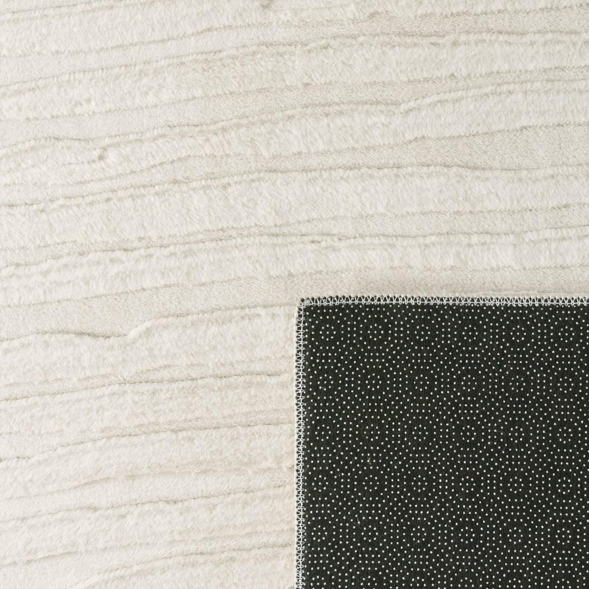 KURZFLORTEPPICH, mit Struktur, aus Polyester, Florhöhe 10 mm, Creme, 120 x 160 cm - Creme, Textil (160/120cm) - KADIMA DESIGN