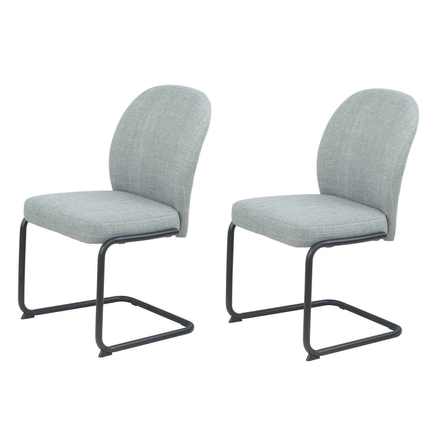 SCHWINGSTUHL 2 Stück Karen II - Mint - Schwarz/Mintgrün, Textil/Metall (53/90/62cm) - Hela Vertriebs GmbH