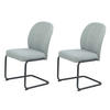 SCHWINGSTUHL 2 Stück Karen II - Mint - Schwarz/Mintgrün, Textil/Metall (53/90/62cm) - Hela Vertriebs GmbH