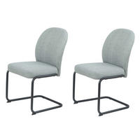 SCHWINGSTUHL 2 Stück Karen II - Mint - Schwarz/Mintgrün, Textil/Metall (53/90/62cm) - Hela Vertriebs GmbH