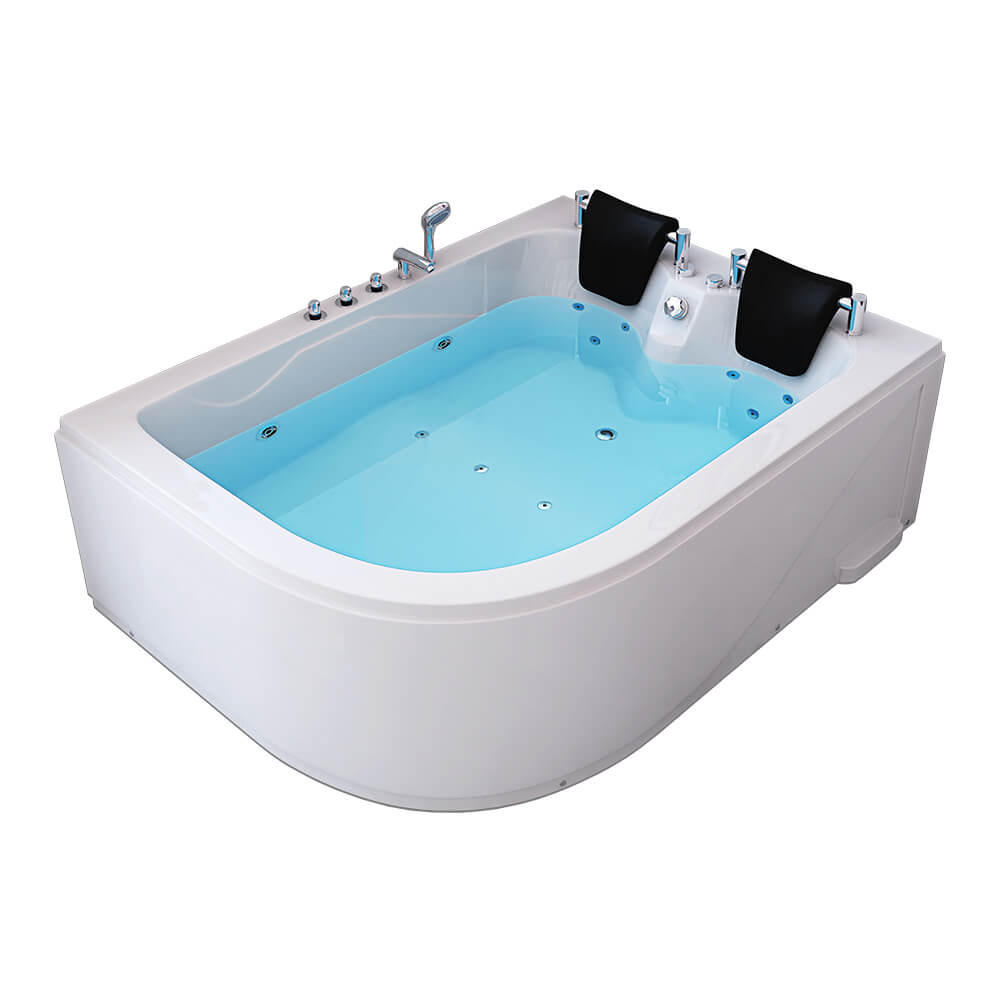 WHIRLPOOL BLUE OCEAN XL - Ausrichtung: Links - Weiß, Keramik (180/65/120cm) - Home Deluxe
