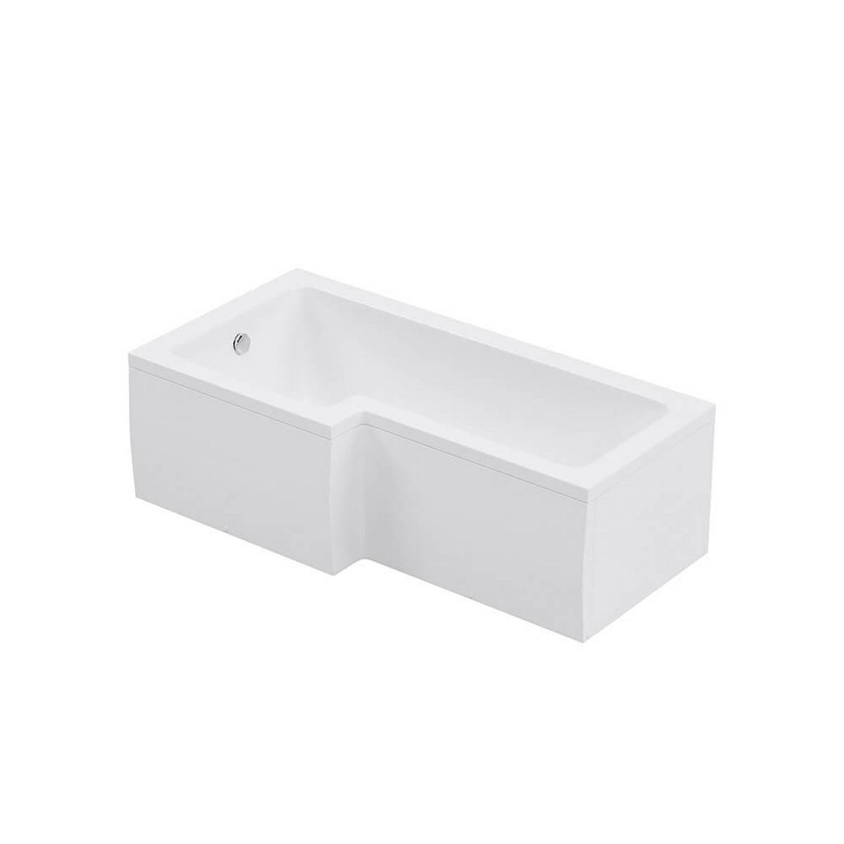 DUSCHBADEWANNE ELARA - 170 x 85 cm Rechts - Weiß, Keramik (170/53/85cm) - Home Deluxe