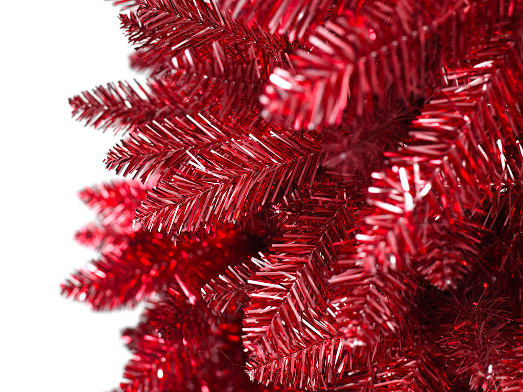 WEIHNACHTSBAUM künstlicher SID 180 cm, rot;pink;orange, 2D, 729 Zweige, inkl. Metallständer - Pink/Rot, Kunststoff/Metall (81/180cm) - LAALU