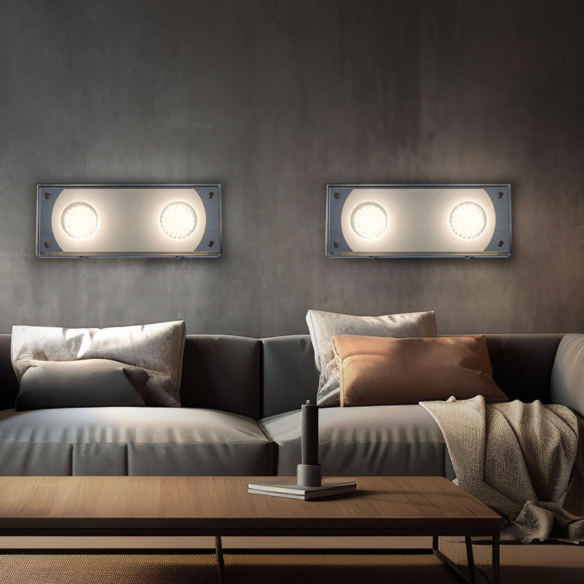 LED WANDLEUCHTE FRISCO Chrom Stahl Klar - Klar, Glas (26/10/6.6cm) - Esto