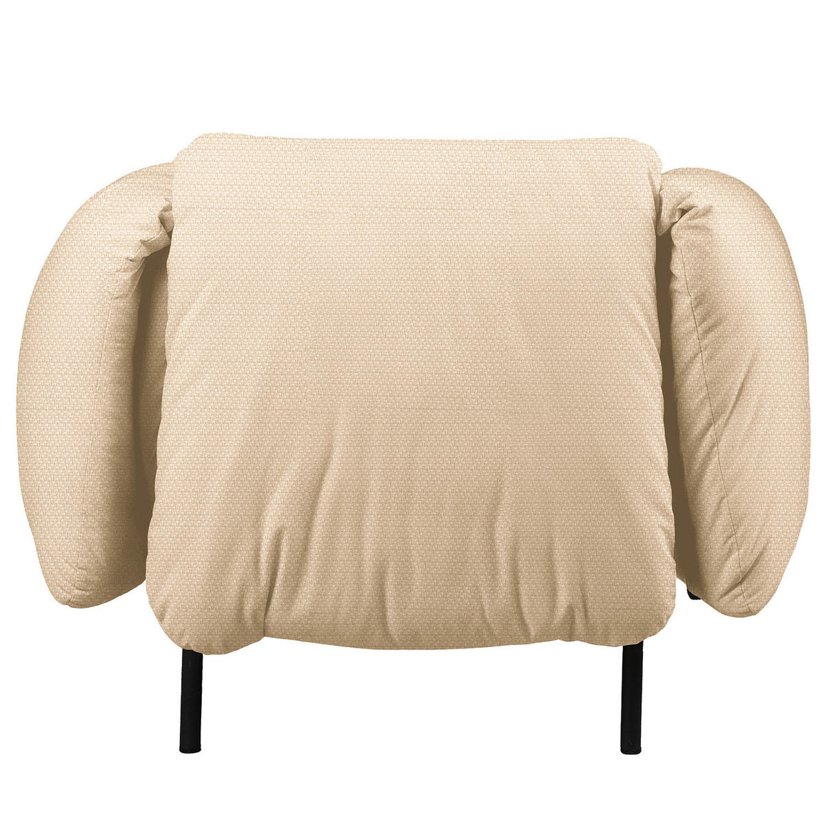 OUTDOOR-SESSEL - Beige, Textil/Metall (104/70/98cm) - home24