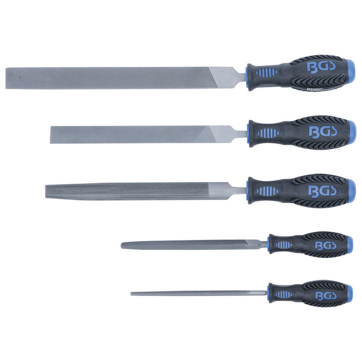 WERKSTATTFEILEN-SATZ 5-tlg. - Multicolor, Kunststoff (130/18/18cm) - BGS technic