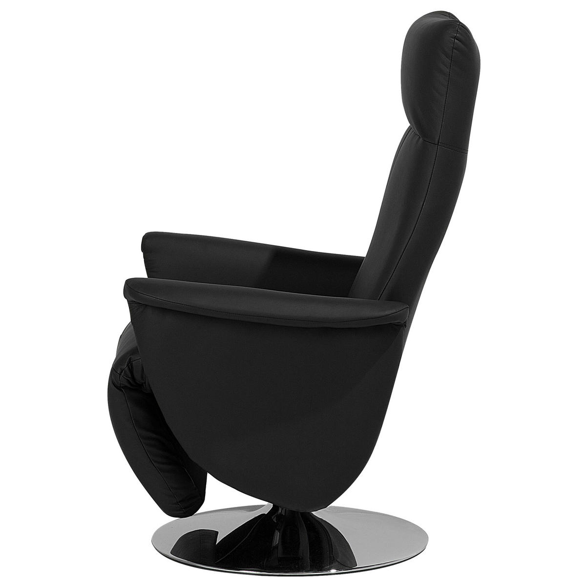 RELAXSESSEL Kunstleder Schwarz elektrisch verstellbar Prime - Schwarz, Textil/Metall (82/113/80cm) - Beliani